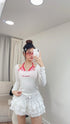 Women Stylist Halter Neck Bralettes Round Neck Long Sleeves Tops